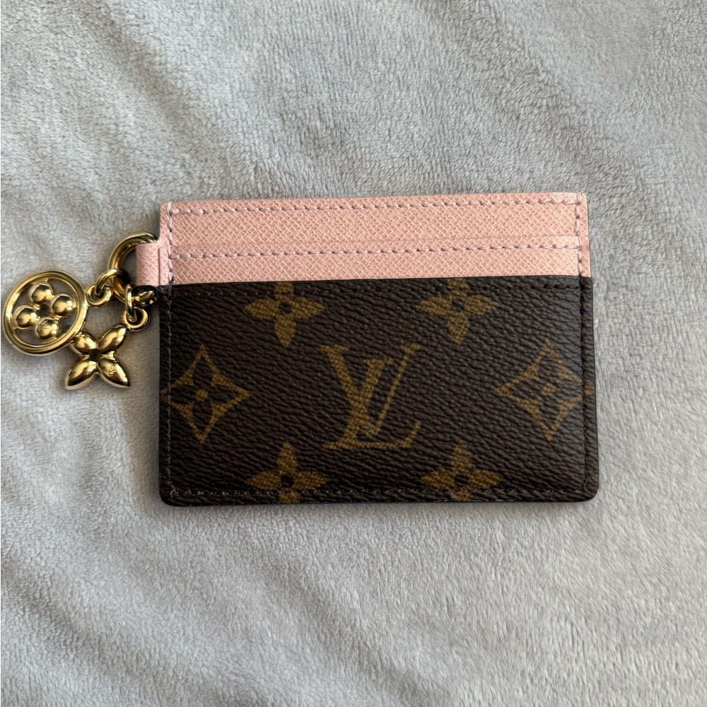 Louis Vuitton Monogram Pink and Brown Card Holder